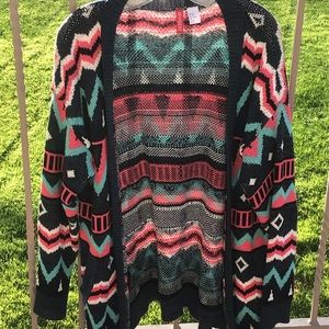 H&M Oversized Aztec print Knit Cardigan